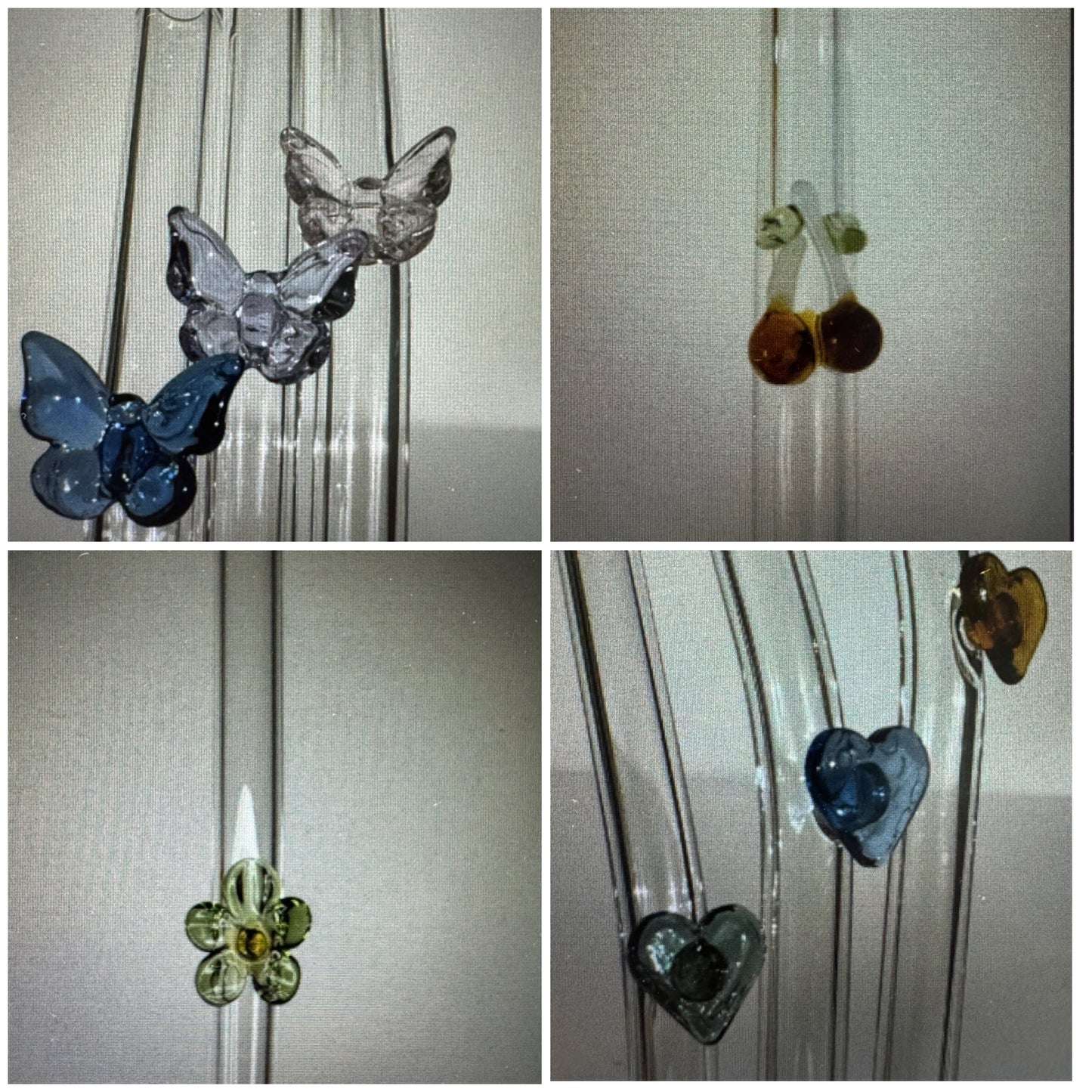 Bent Reusable Glass Drinking Straw