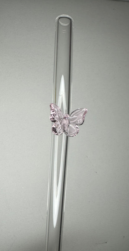 Bent Reusable Glass Drinking Straw