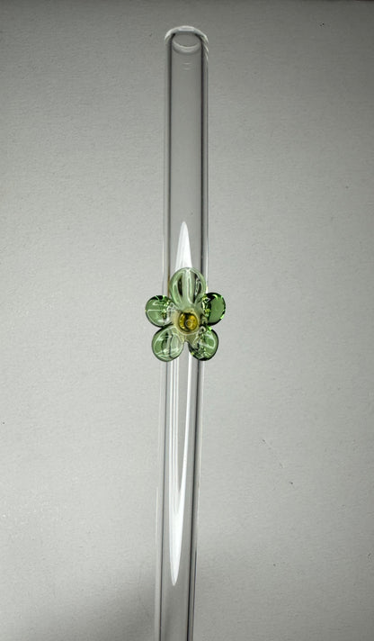 Bent Reusable Glass Drinking Straw