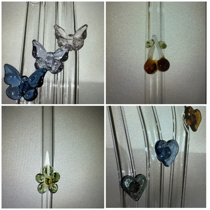 Bent Reusable Glass Drinking Straw